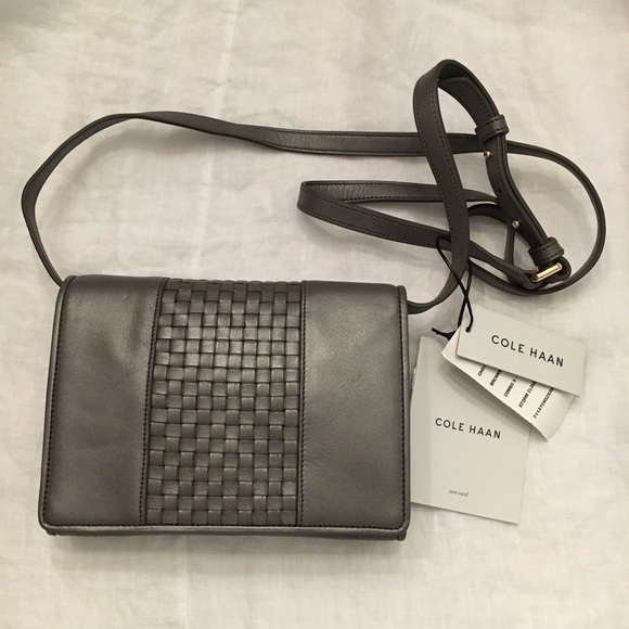 Cole Haan Handbags - BLOW OUT!!! NWT Cole Haan Cross Body Lthr - Pewter